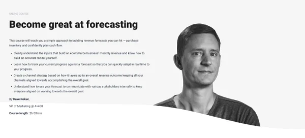 (CXL) Course Free Download: Dave Rekuc Ecommerce Forecasting